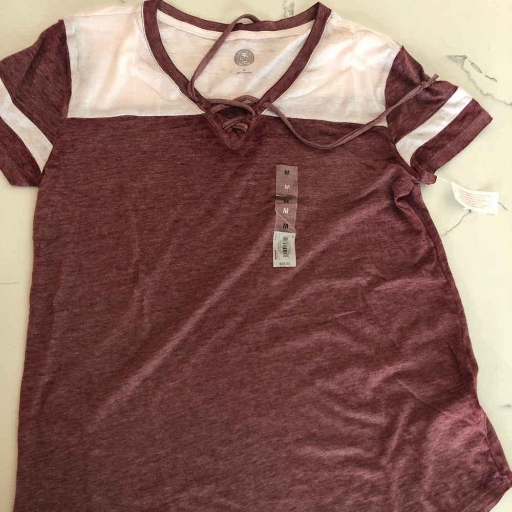 Varsity Top with Lace Front